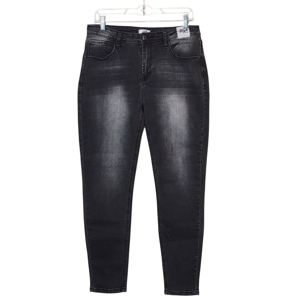 Kensie Black Faded Wash High Rise Skinny Stretch Jeans Size 10/30 Women’s Denim